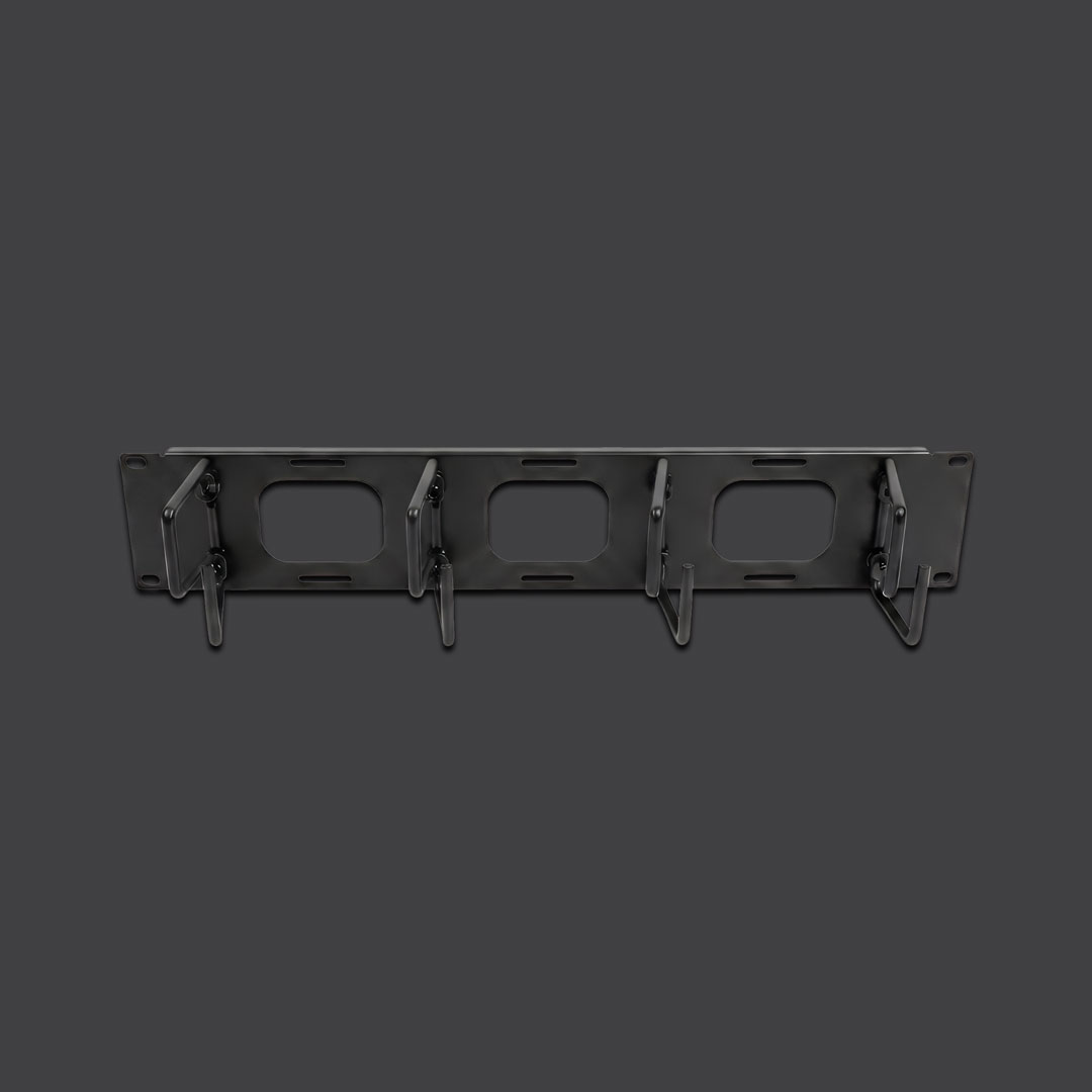 مدیریت کابل افقی ۲ یونیت ایپیسی با سوراخهای عبور کابل مدل AR8428